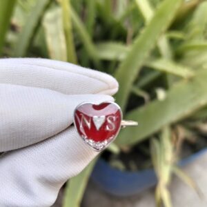 Heart name ring