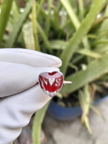 Heart name ring