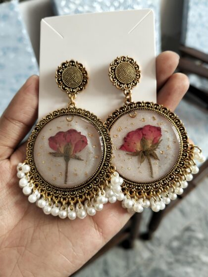 Rose gold jhumka