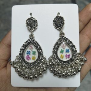 Multi colour mini jhumka