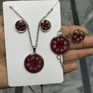 Steenles steel Jewelry set