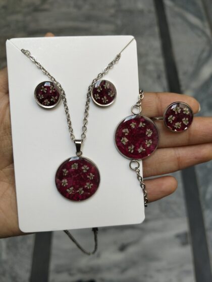 Steenles steel Jewelry set