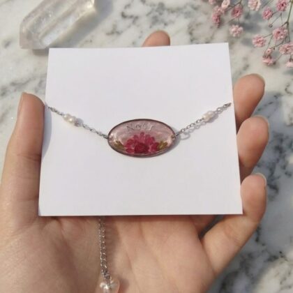 Pink Oval Bracelet